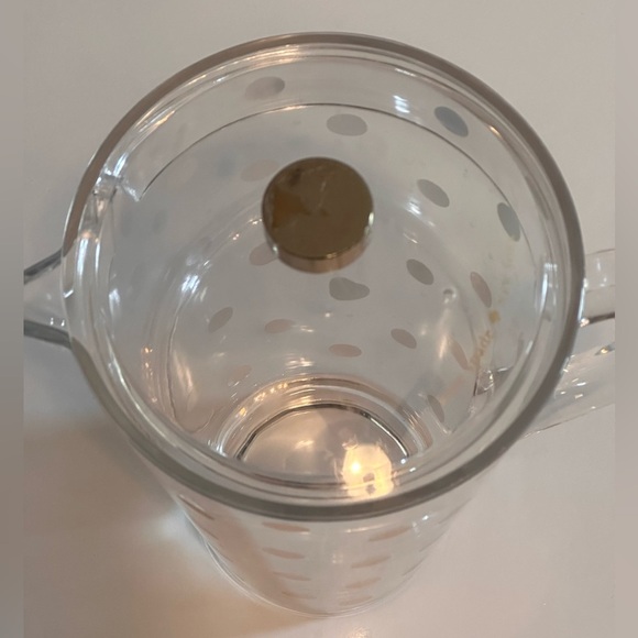 Kate Spade Gold Polka Dot Lucite Pitcher - Picture 2 of 4